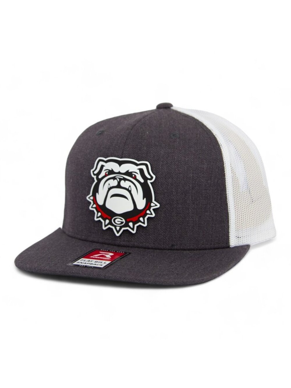 Georgia Bulldogs UGA 3D Wool Blend Flat Bill Hat- Heather Charcoal/ White
